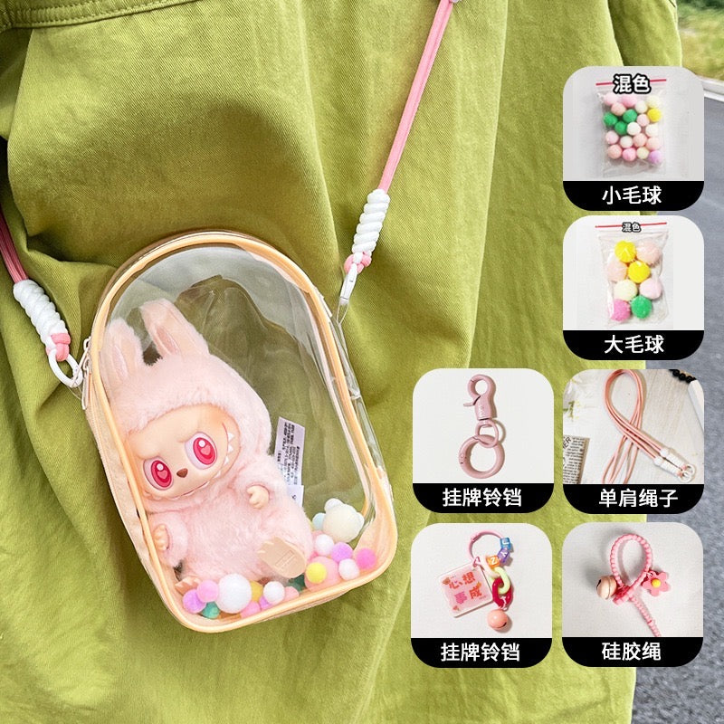Popmart Labubu Plushy Keychain Bag Anti Theft Accessories Bag