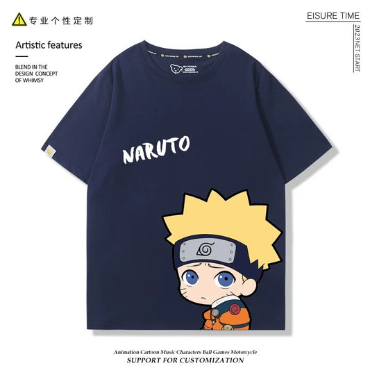 Naruto Anime T-shirt Matching Couple Kids Family Clothes