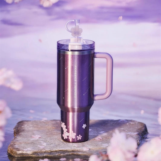 Authentic Starbucks China 2026 Spring Cherry Blossom Stanley Tumbler Cup Mug