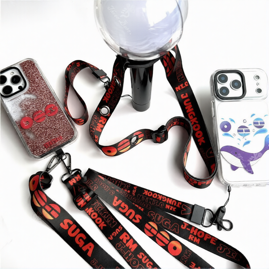 K-pop BTS Arirang Album World Tour Concert Lightstick Lanyard Bag Strap Card Holders