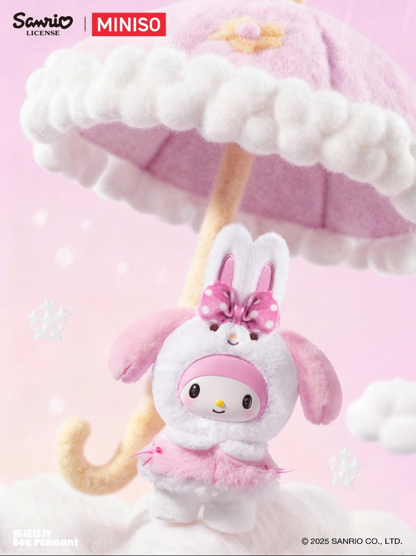 Release 11/17 [Authentic] Miniso Sanrio Characters Little Cloak Series Vinyl Plush Blind Boxes Pendant