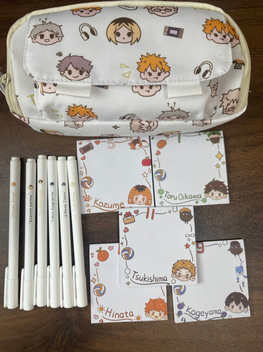 Haikyuu Anime Stationary Back to School Office Supplies Kageyama Kuroo Kenma