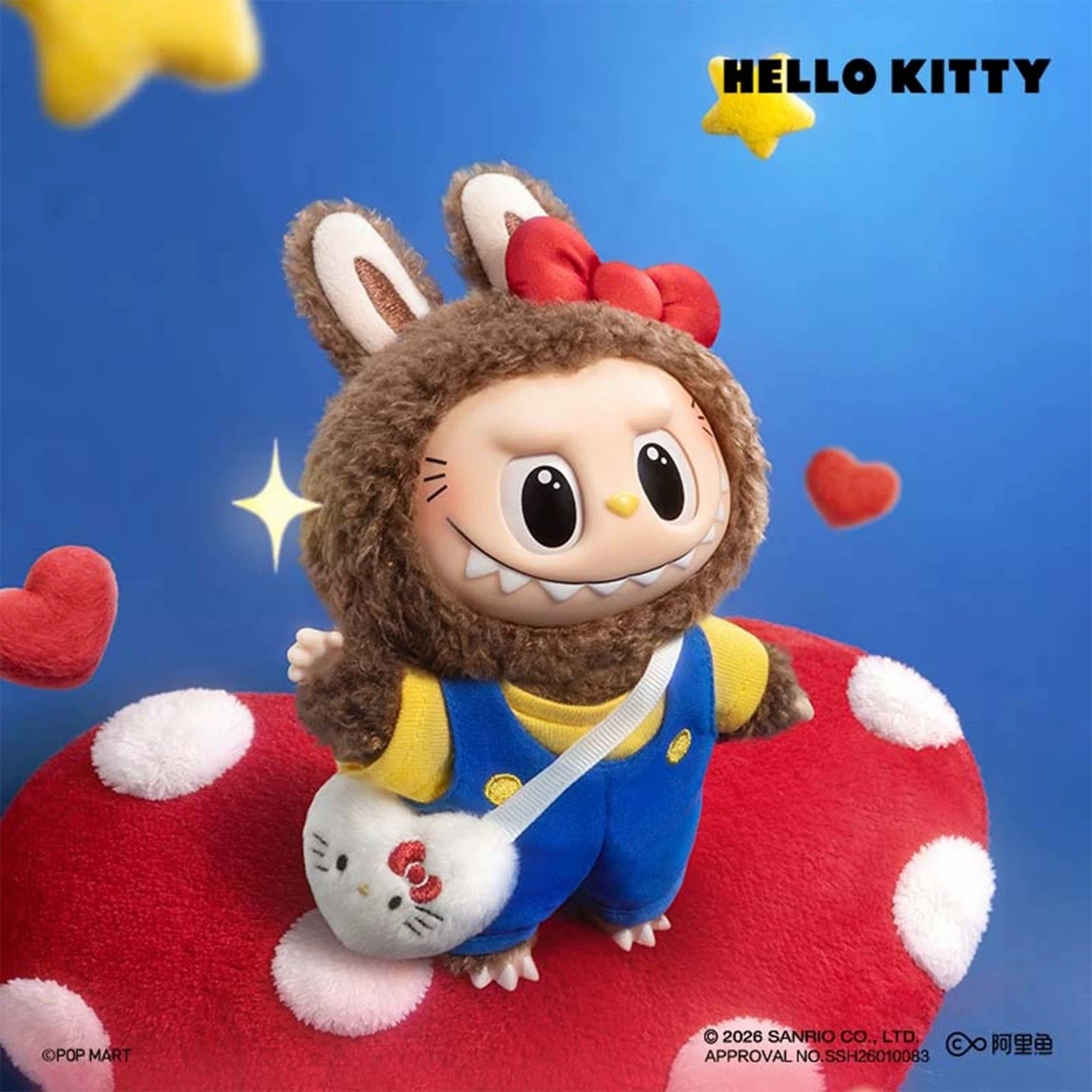 Authentic Popmart The Monsters X Hello Kitty and Friends Vinyl Plush Blind Boxes Pendant