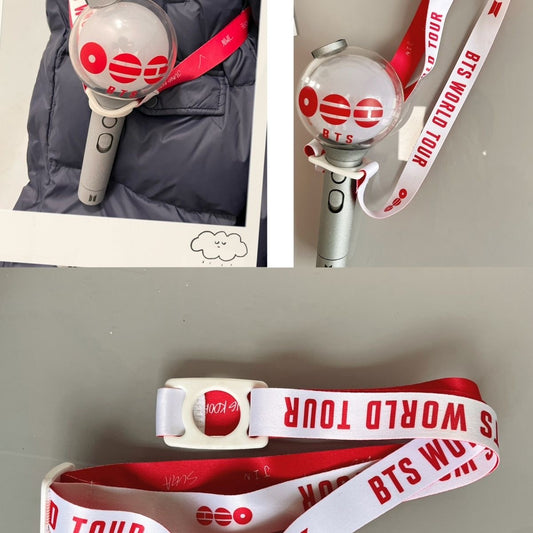 K-pop BTS Arirang Album World Tour Concert Lightstick Lanyard Bag Strap Card Holders