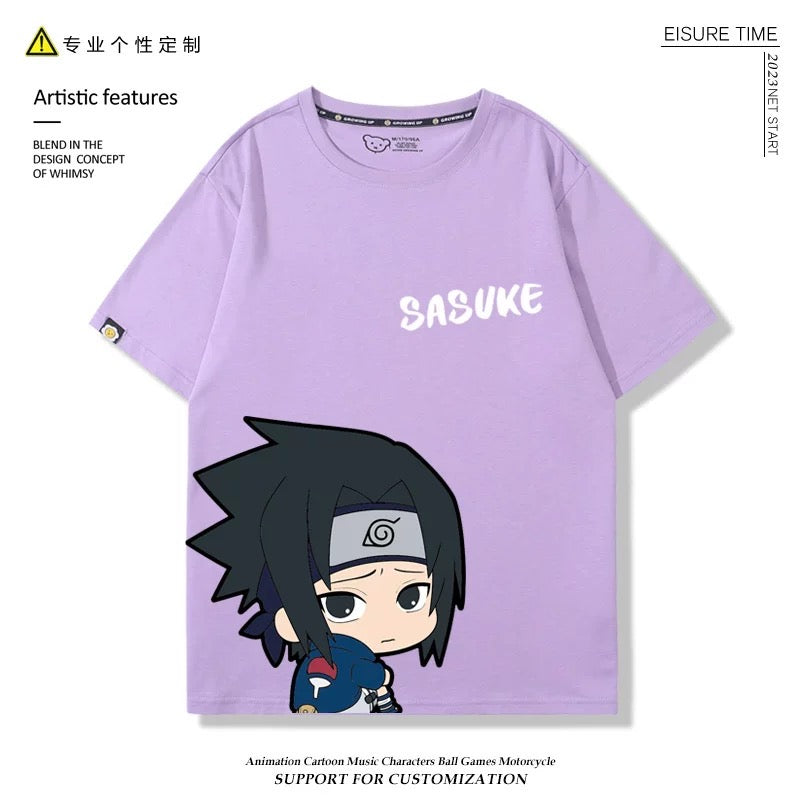 Naruto Anime T-shirt Matching Couple Kids Family Clothes