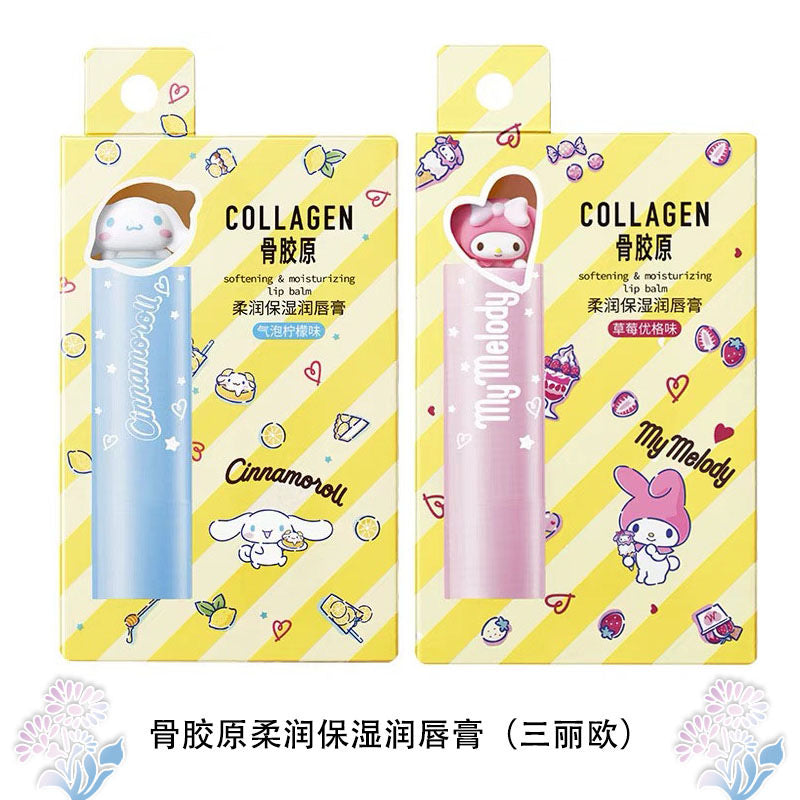 Sanrio Characters My Melody Cinnamoroll Lip Balm Hydration Moisturizing Skin Care Cute and Kawaii