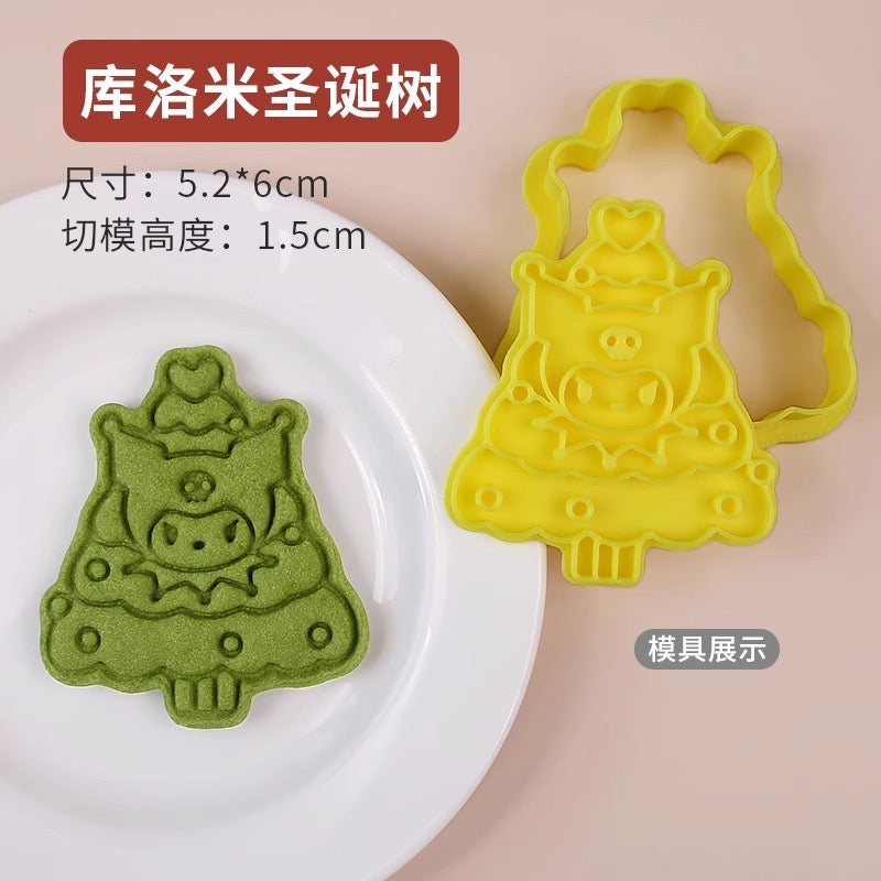 Sanrio Christmas Cookie Cutter Set My Melody Kuromi Hello kitty Pochacco Pompompurin