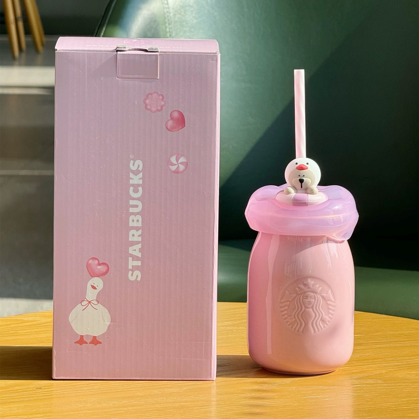 Authentic Starbucks 2026 Chinese Valentines Day Series Sweet Star Duck Cups Plush Bear