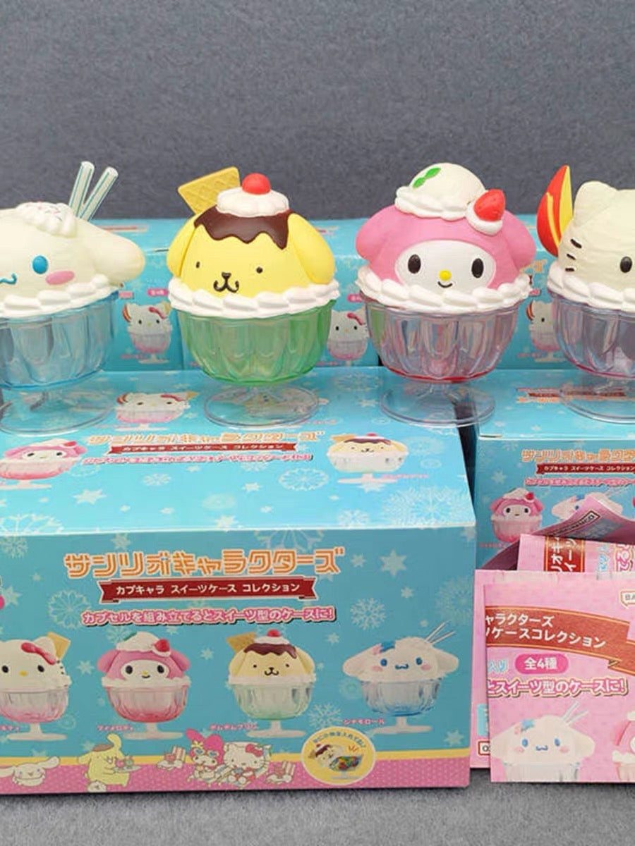 Sanrio Ice Cream Mini Storage Display My Melody Hello Kitty Pompompurin Cinamoroll