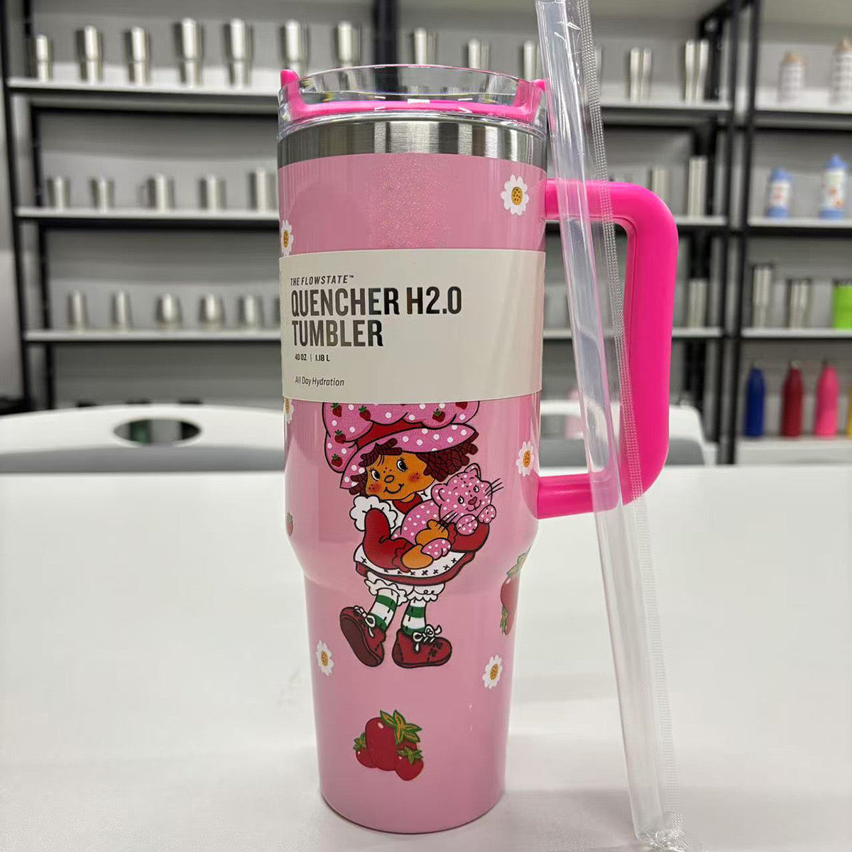 Cute Strawberry Shortcake Stanley Inspired 40 oz Tumbler