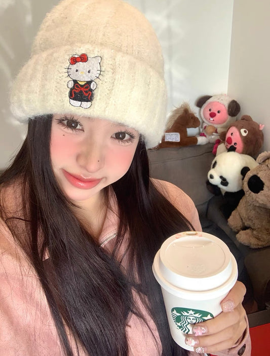 Sanrio Winter Warm Fuzzy Hat Hello Kitty