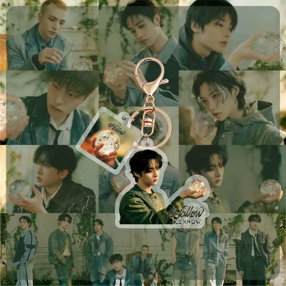 MK-pop Stray Kids Hollow Album Acrylic Pendant Keychain Style 2