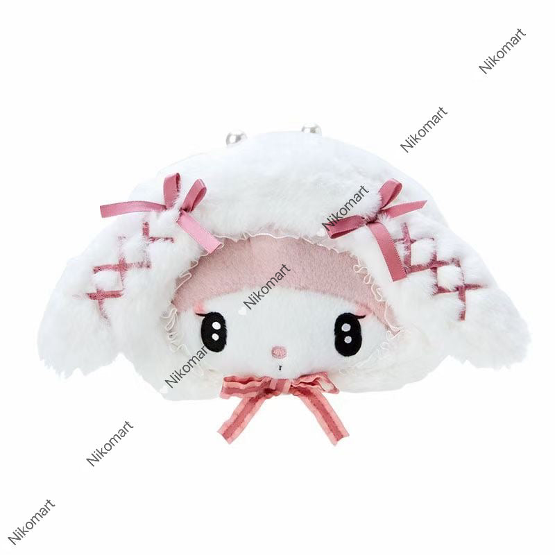 Cute Kawaii Japanese style Sanrio My Melody Kuromi Fluffy Coin Bag Ears