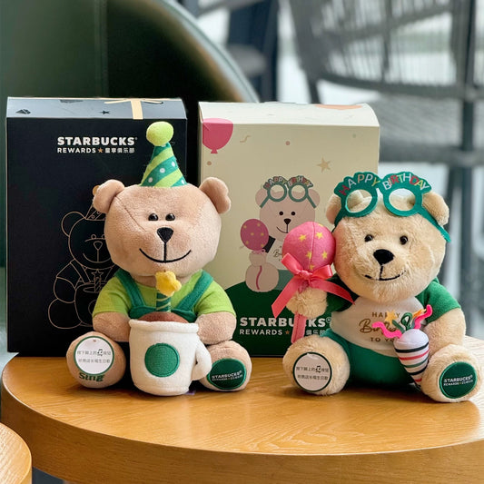 Authentic Starbucks Teddy Bear Bearista Happy Birthday Plushy