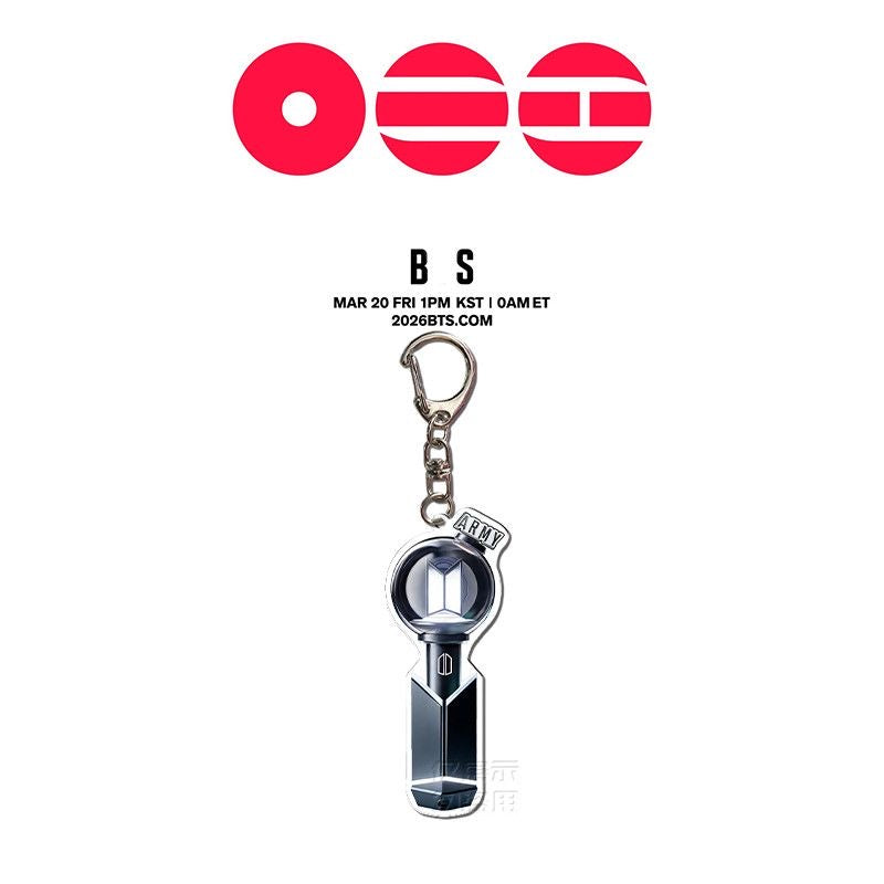 K-pop BTS lightstick Army Bag Phone Charms Accessory Set of 7 Acrylic Keychain