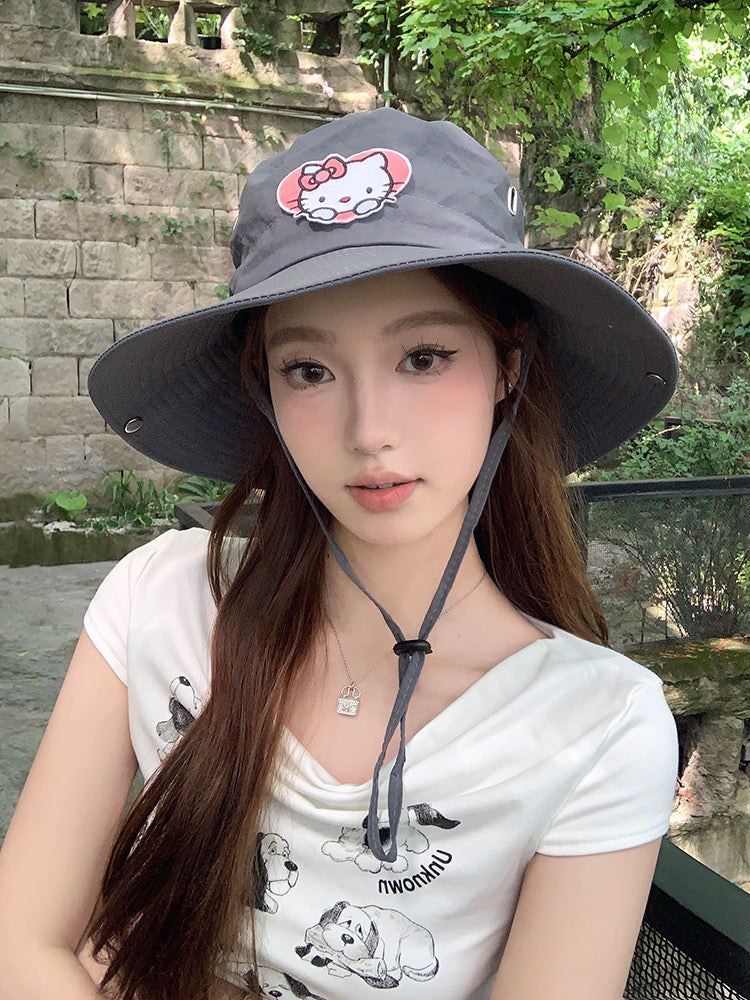 [FREE SHIPPING] Cute Kawaii Summer Hello Kitty Women’s Hat Hiking Hat