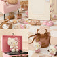 [Authantic] Miniso land Sanrio Hello Kitty Bag Mirror Plushy Pillow Hair Clip Retro Plaid Series