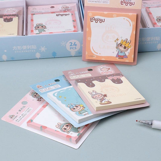 Labubu 4 Pcs Sticky Notes Stationary Journal Accessories