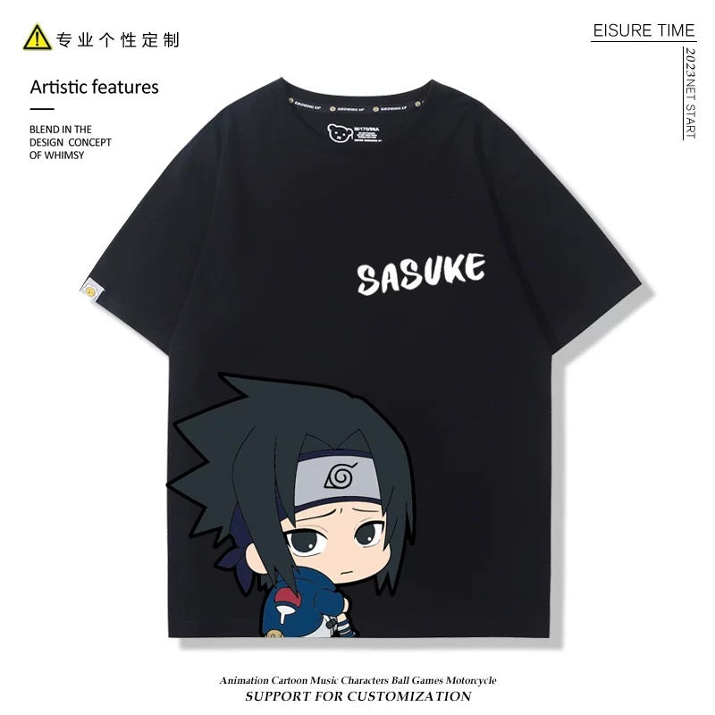 Naruto Anime T-shirt Matching Couple Kids Family Clothes