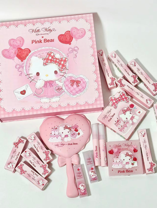 Pink Bear X Sanrio 4 Piece Hello Kitty Make Up Set