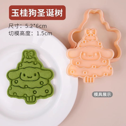 Sanrio Christmas Cookie Cutter Set My Melody Kuromi Hello kitty Pochacco Pompompurin