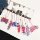 K-pop BTS Name Bag Phone Charms Accessory Set of 7 Acrylic Keychain