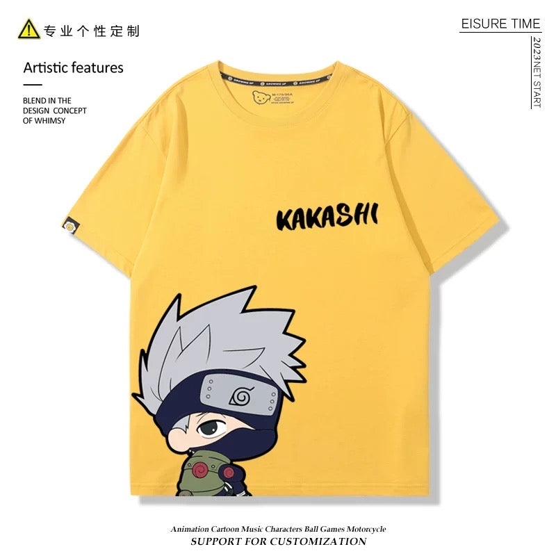 Naruto Anime T-shirt Matching Couple Kids Family Clothes
