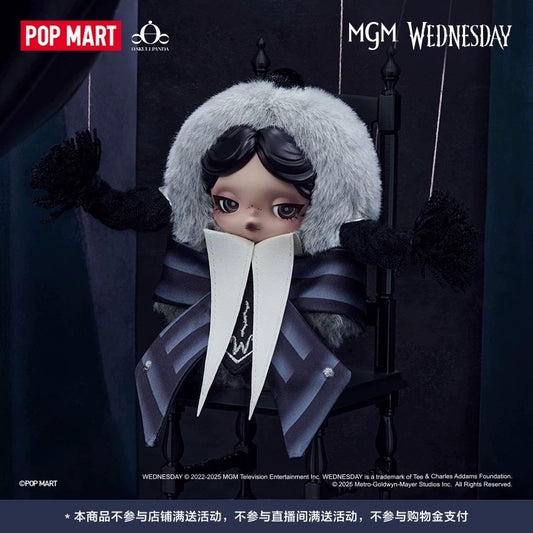 [Authentic] Popmart Skullpanda Wednesday Plush Nevermore Academy Uniform Version