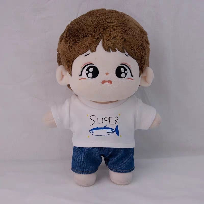 K-pop Jin Tour Super Tuna Labubu White Clothes