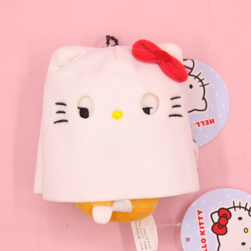 [FREE SHIPPING] Sanrio Halloween Japanese Style Plushy Keychain Bag Charm Pompompurin My Melody Cinamoroll Hello Kitty Kuromi Hangyodon 12 cm plushy