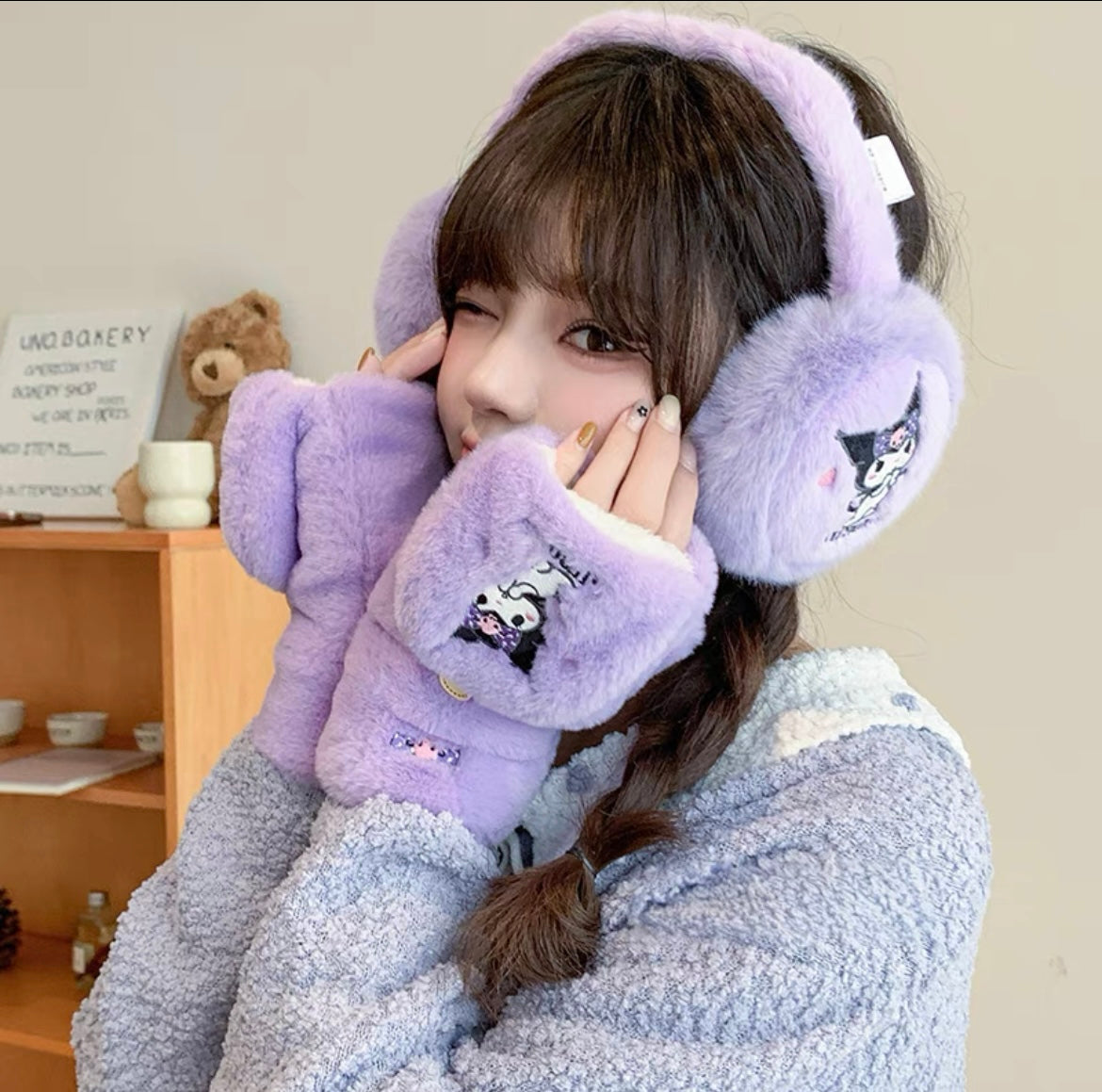 Sanrio Winter Mittens + Earmuffs