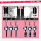 K-pop BTS lightstick Army Bag Phone Charms Accessory Set of 7 Acrylic Keychain