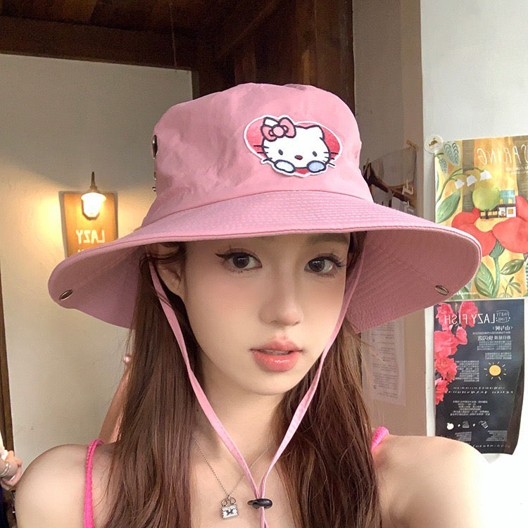 [FREE SHIPPING] Cute Kawaii Summer Hello Kitty Women’s Hat Hiking Hat