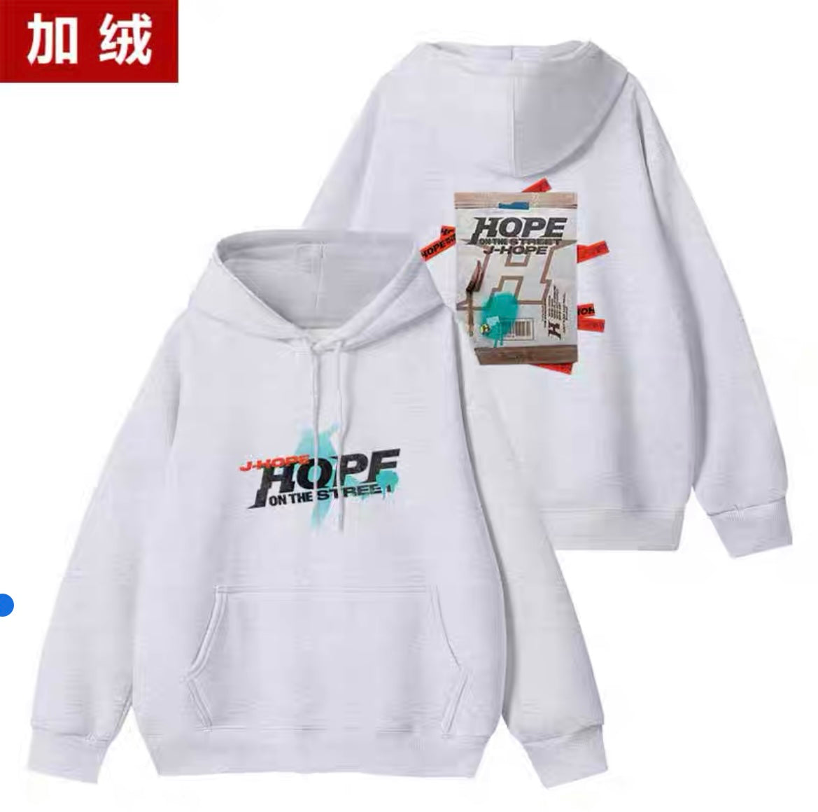 K-pop JHope Velveteen Hoodie Winter Sweater