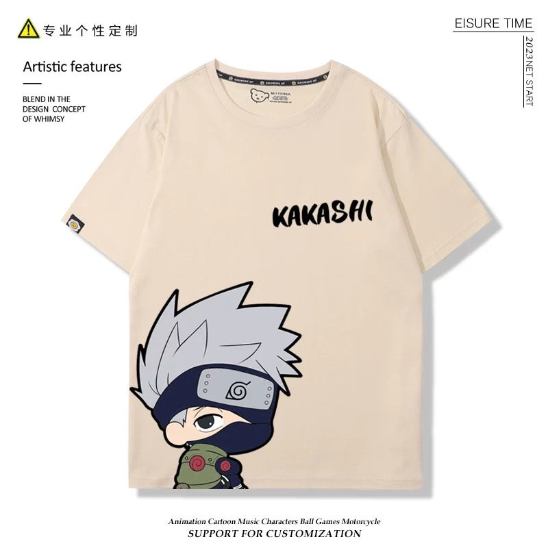 Naruto Anime T-shirt Matching Couple Kids Family Clothes