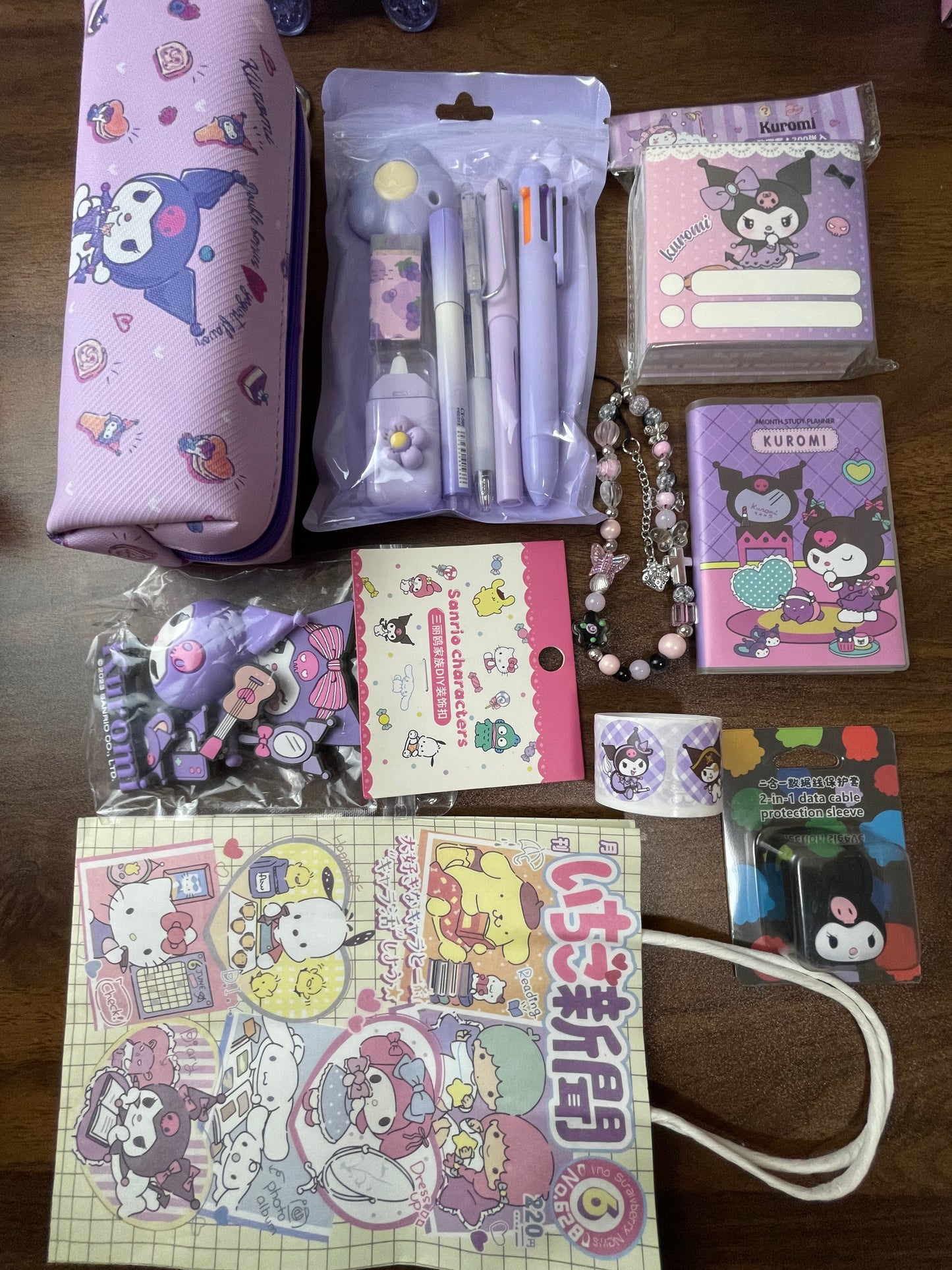 Clearance Bundle Kuromi Sanrio Stationary Set 1