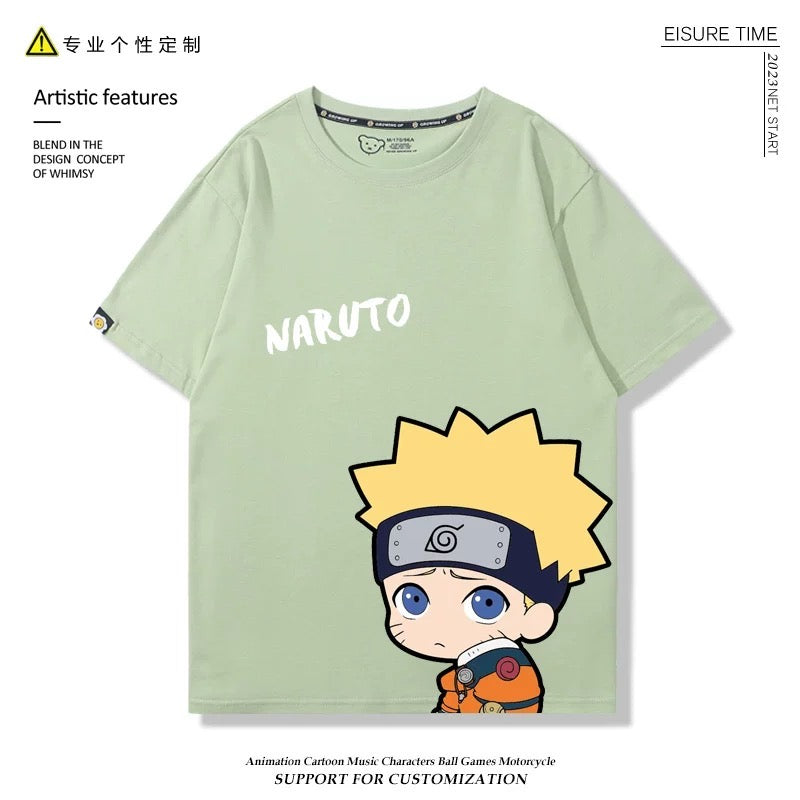 Naruto Anime T-shirt Matching Couple Kids Family Clothes