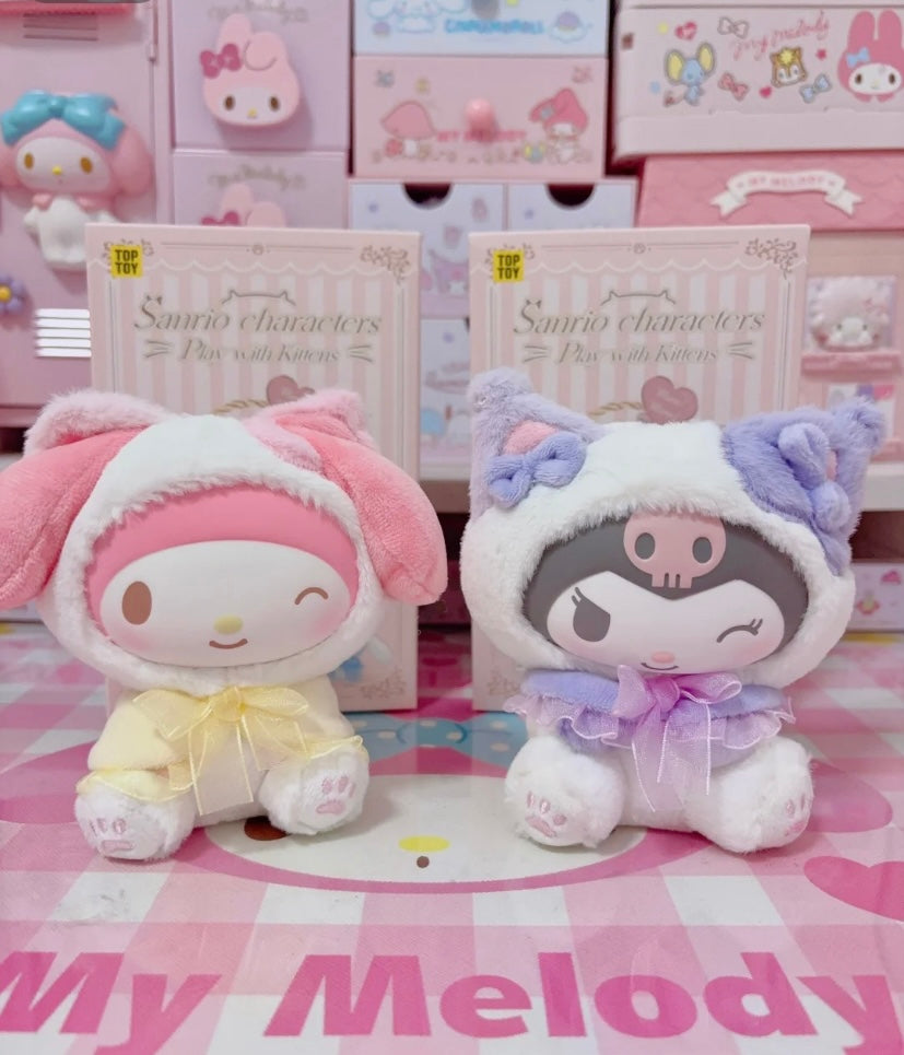 [AUTHENTIC TOPTOY ] Sanrio Characters X Top Toy Sanrio Play With Kittens  Blind boxes  Figures Plushy