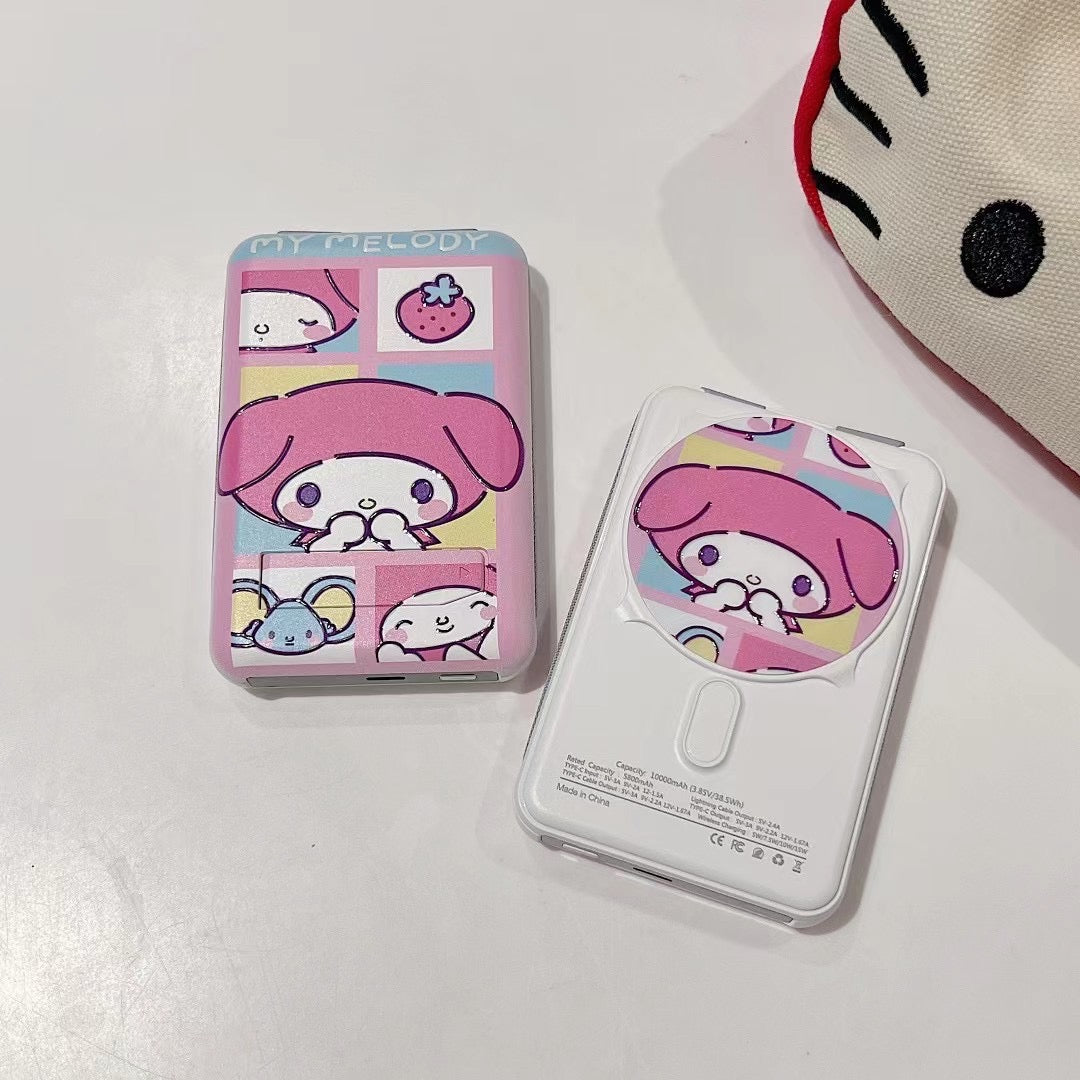 Cute Kawaii Sanrio Powerbank Fast Charging Multi Functional Mag Safe Powerbank