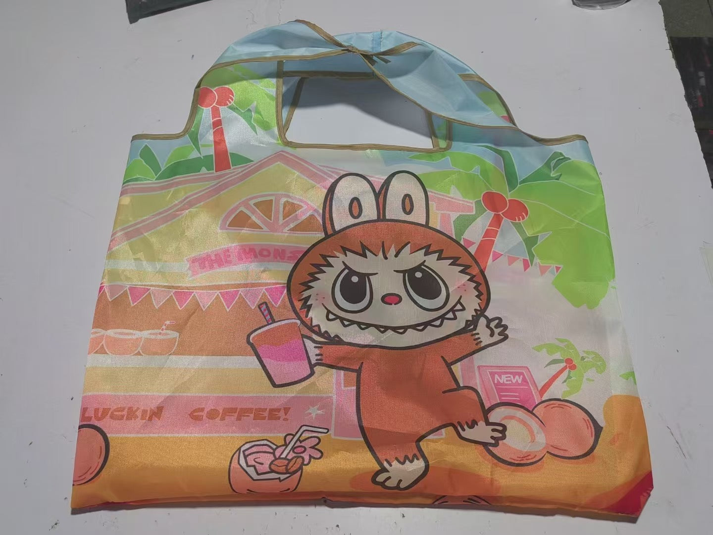 3 Labubu Cute and Kawaii Foldable Shopping Bags