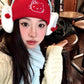 Sanrio Winter Warm Fuzzy Red Hello Kitty Hat