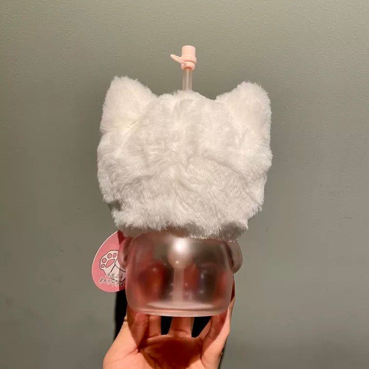 Authentic Starbucks Teddy Bear Cup Cat Style Glass Cup