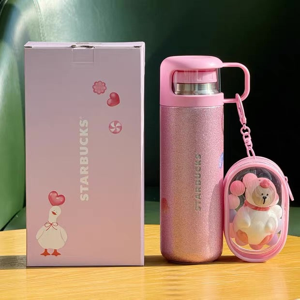 Authentic Starbucks 2026 Chinese Valentines Day Series Sweet Star Duck Cups Plush Bear