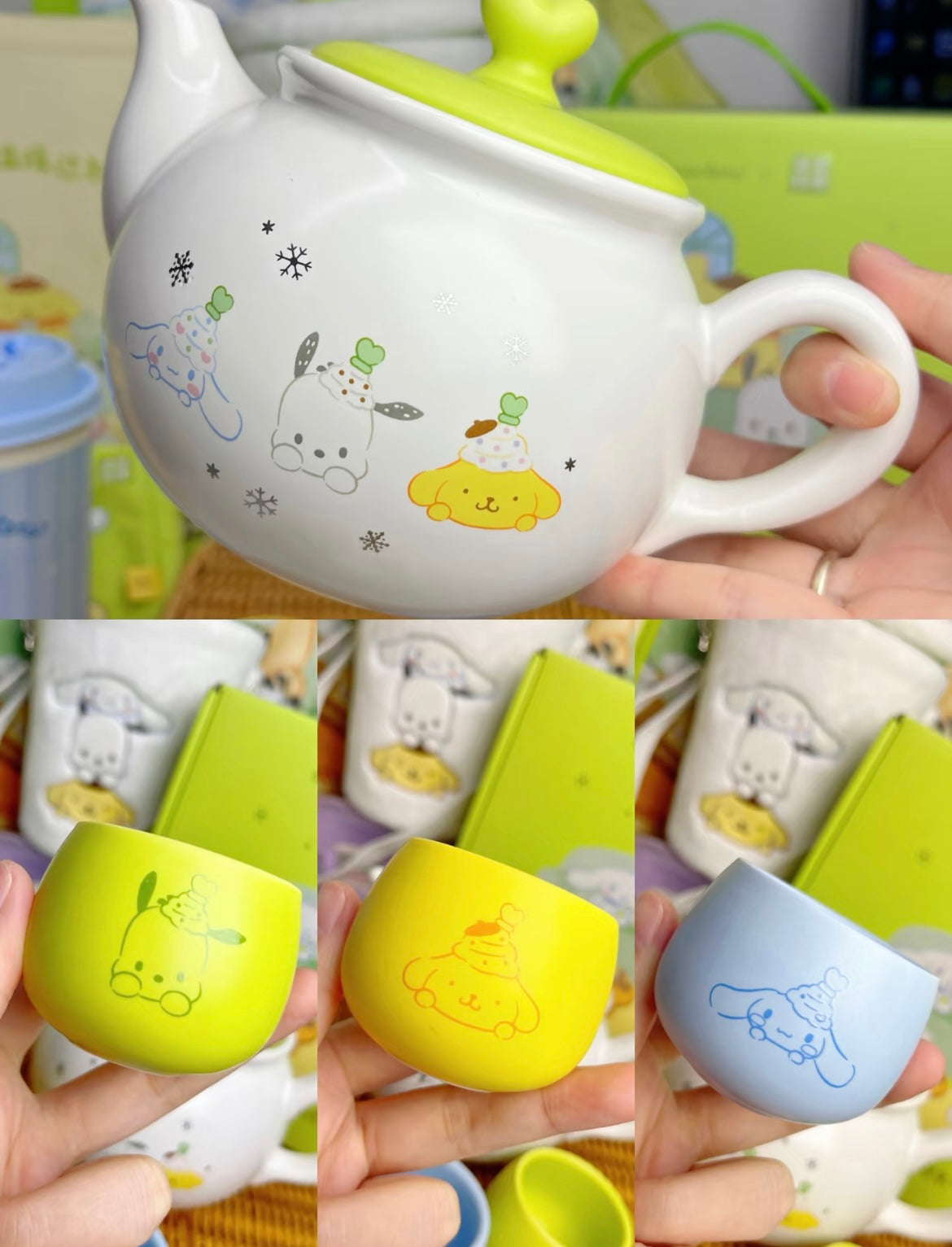 Naixue Tea X Sanrio Bag Dog Collar Bag Tea Cup Set