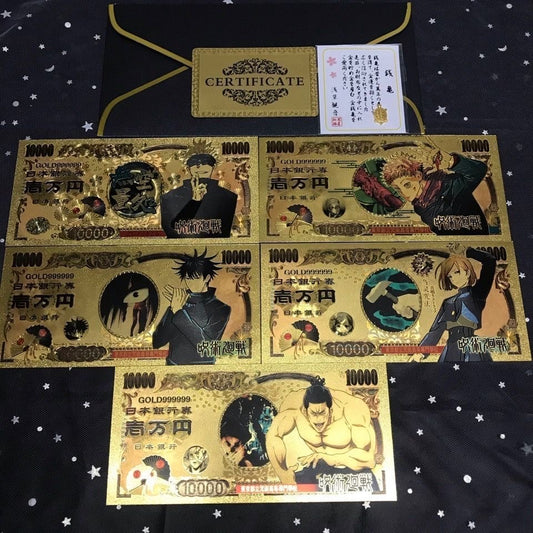 Jujutsu Kaisen Anime Bank Notes Money Wallet Accessories Gojo Satoru Set Of 6