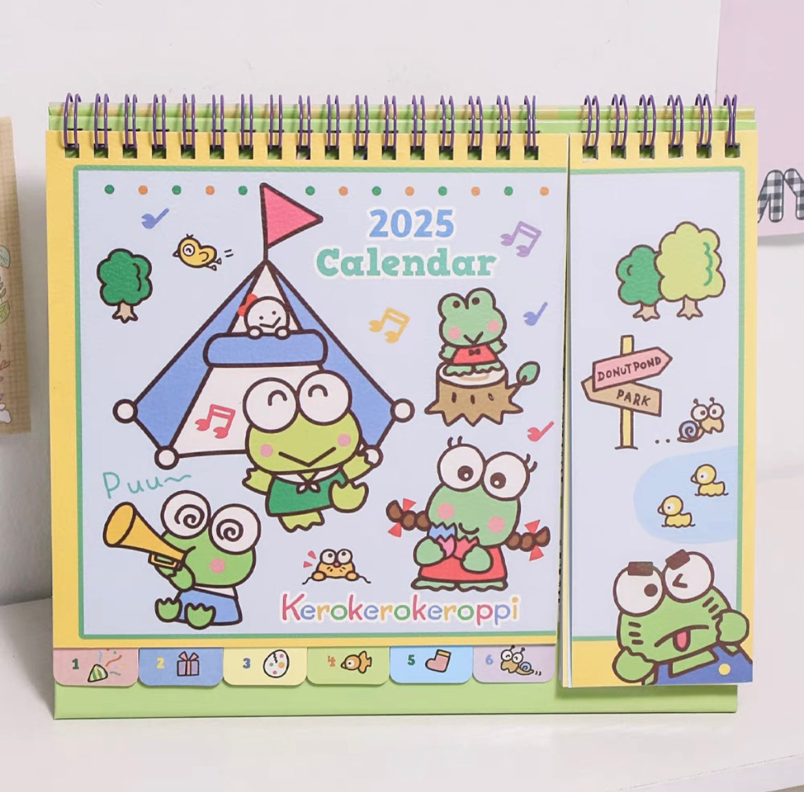 Sanrio 2025 New Year Calendar Stationary Kuromi My Melody Kuromi Cinamoroll Hangyodon