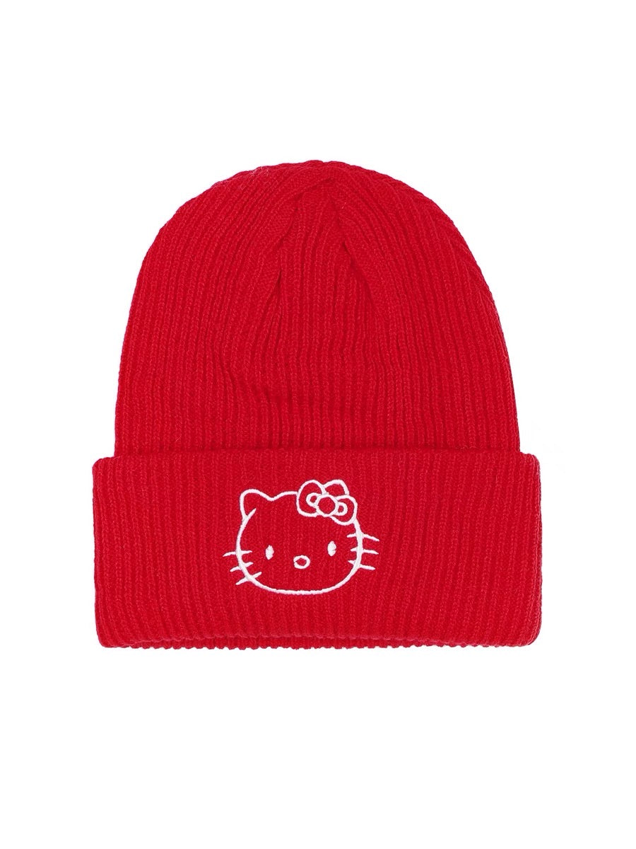 Sanrio Winter Warm Fuzzy Red Hello Kitty Hat