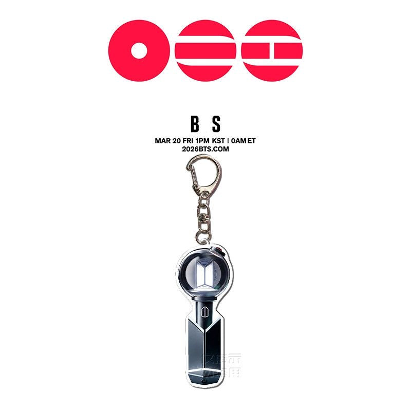 K-pop BTS lightstick Army Bag Phone Charms Accessory Set of 7 Acrylic Keychain