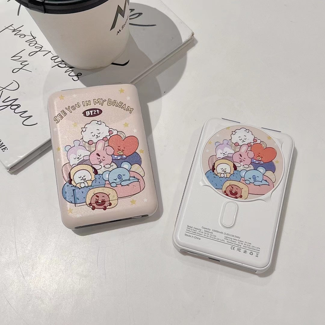 Cute Kawaii Sanrio Powerbank Fast Charging Multi Functional Mag Safe Powerbank