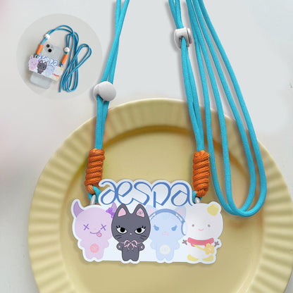K-pop IVE Phone Accessories Lanyard Phone Clip Stray Kids  Aespa Baby Monster